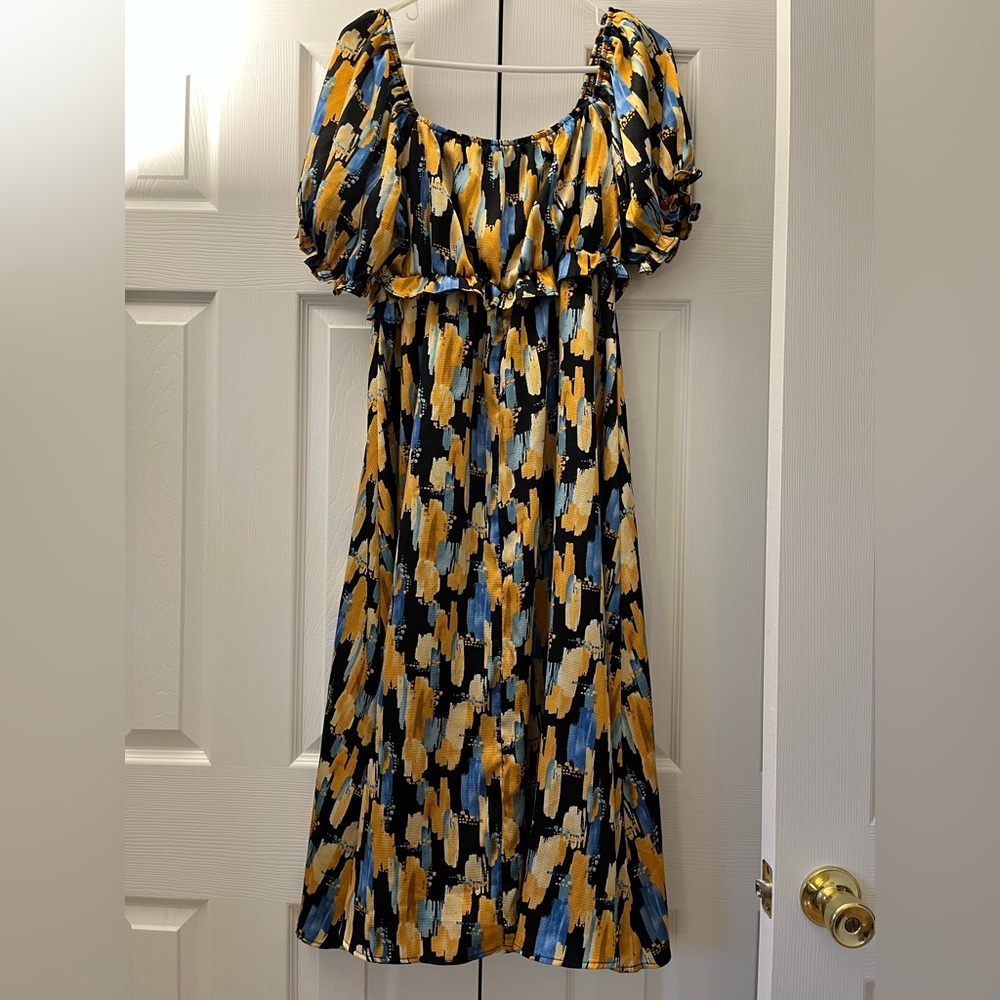Piper and Scoot Abstract Midi Dress Large - Picture 9 of 10
